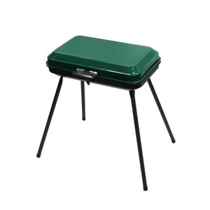 Barbecue Acciaio Verniciato 46x28 Valigia + Coperchio Pic-Nic - Foto 2