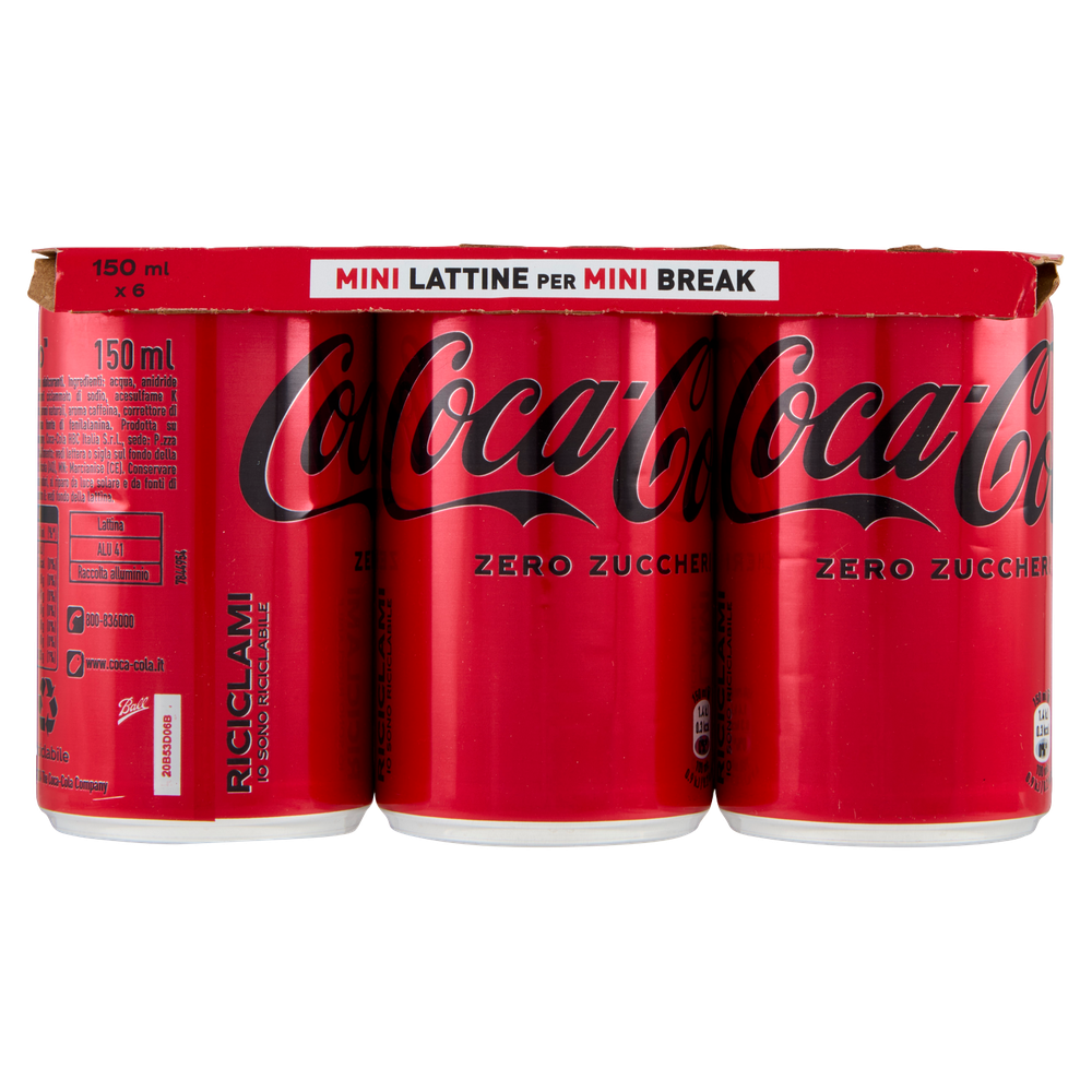 6 Lattine Mini Coca Cola Zero - Foto 3