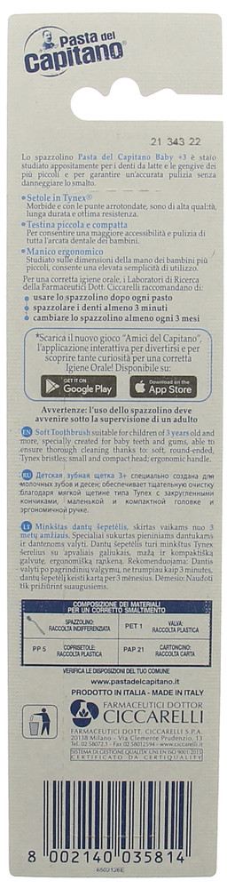 Spazzolino Baby Pasta Del Capitano