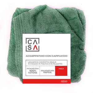 Accappatoio Unisex Con Cappuccio XL/ XXL Verde Casa - Foto 1