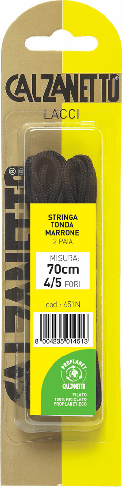 Stringhe Tonde 2 Paia Marrone Cm.70 - Foto 1