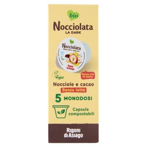 Crema Spalmabile Noccolata Dark Senza Latte Bio 5x20g Rigoni Di Asiago - Foto 1