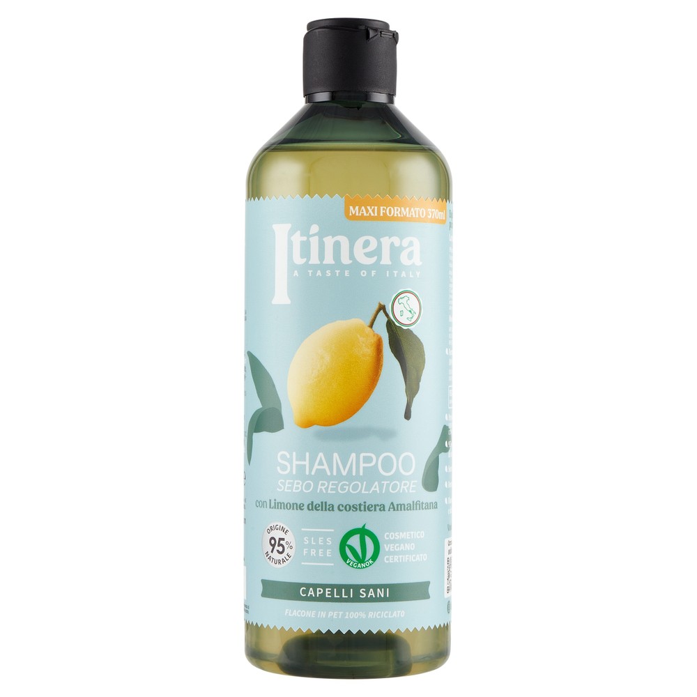 Shampoo Sebo Regolatore Con Limone Della Costiera Amalfitana Itinera - Foto 1