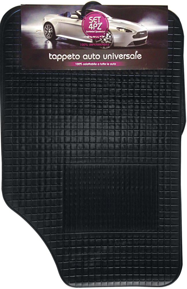 Set 4 Tappetini Auto Universali In Gomma - Foto 1