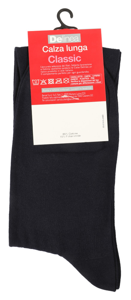 Calze Lunghe Uomo 42/44 Blu Maglia Liscia Delinea - Foto 2