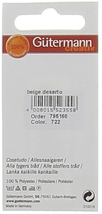 Filo Per Cucire Colore 722 Beige Deserto Mt.100 Gutermann - Foto 2