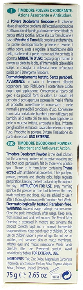 Polvere Deodorante Timodore Ciccarelli