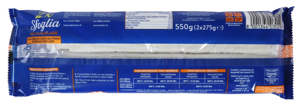 Pasta Sfoglia Rettangolare Stuffer 2x275g - Foto 3