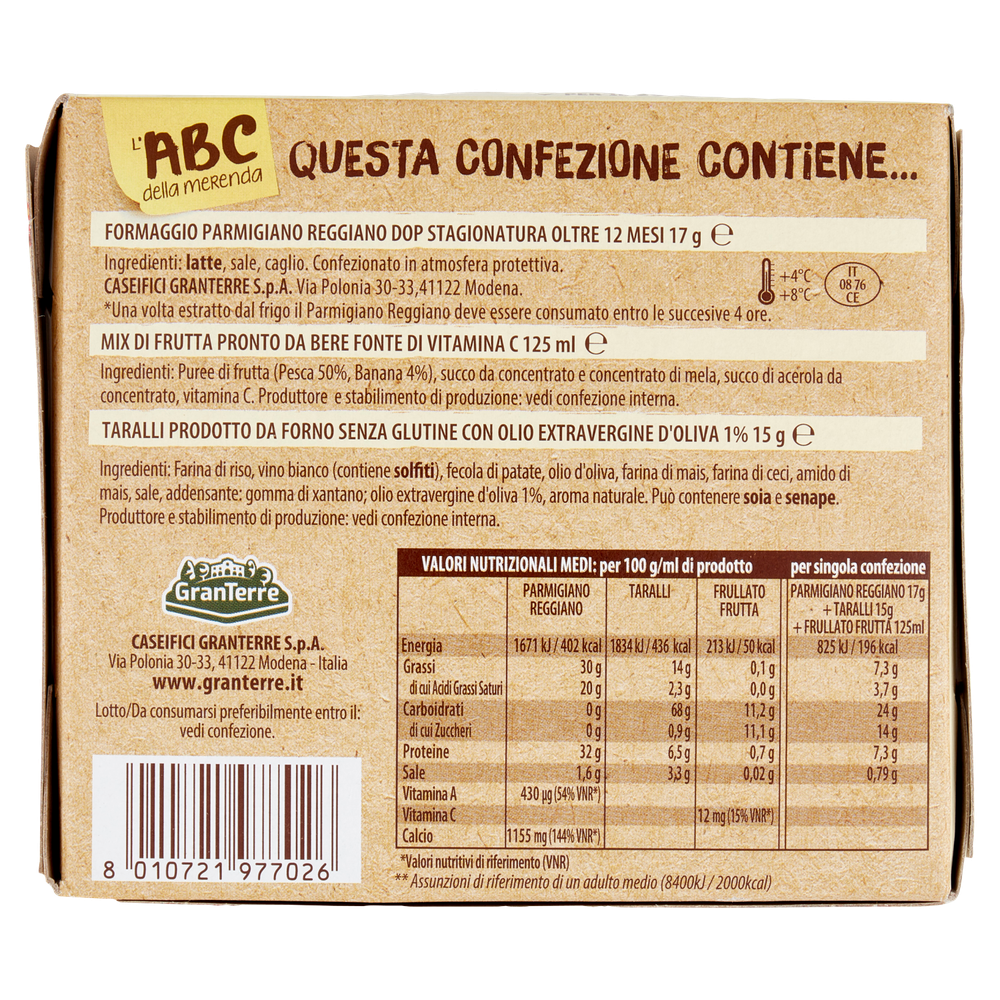 L Abc Della Merenda Snack Con Taralli Senza Glutine Parmareggio - Foto 3
