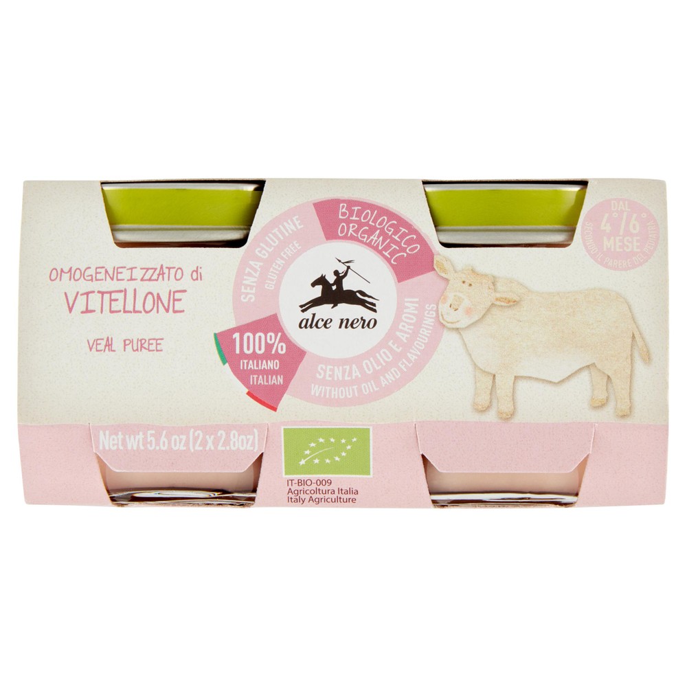 Omogeneizzato Di Vitellone Conf. Da 2 Alce Nero - Foto 1