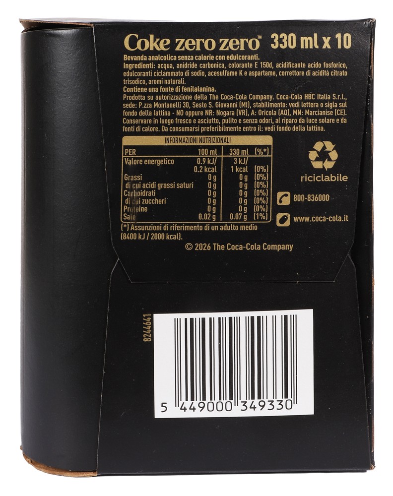 Coca-Cola Zero Zero Lattina 10x33cl - Foto 3