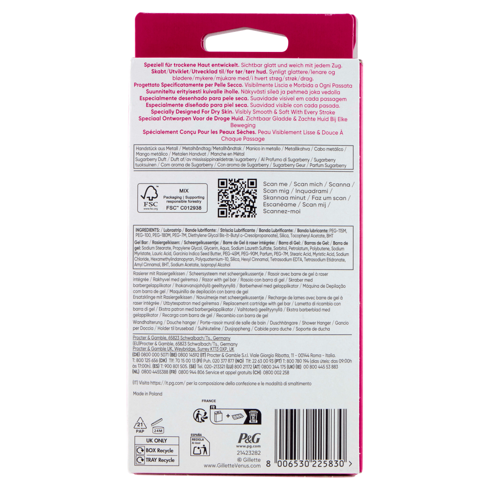Pro Comfortglide Sugarberry Scented Rasoio Donna 1 Manico+2 Lamette - Foto 3