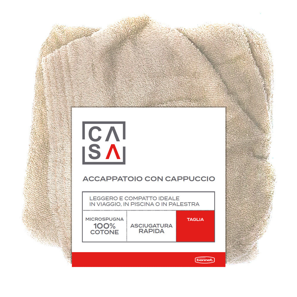 Accappatoio Unisex Con Cappuccio S/ M Ecru Casa - Foto 1