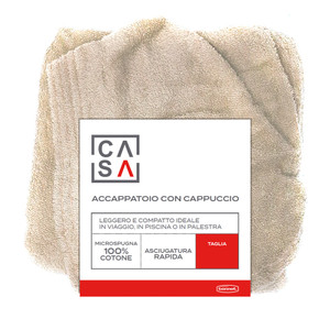 Accappatoio Unisex Con Cappuccio S/ M Ecru Casa - Foto 1