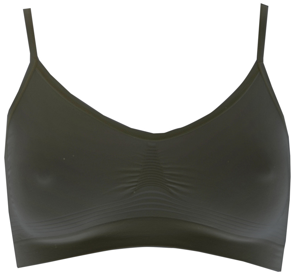 Brassiere Microfibra Elasticizzata Senza Cuciture S/M Nero Pompea - Foto 1