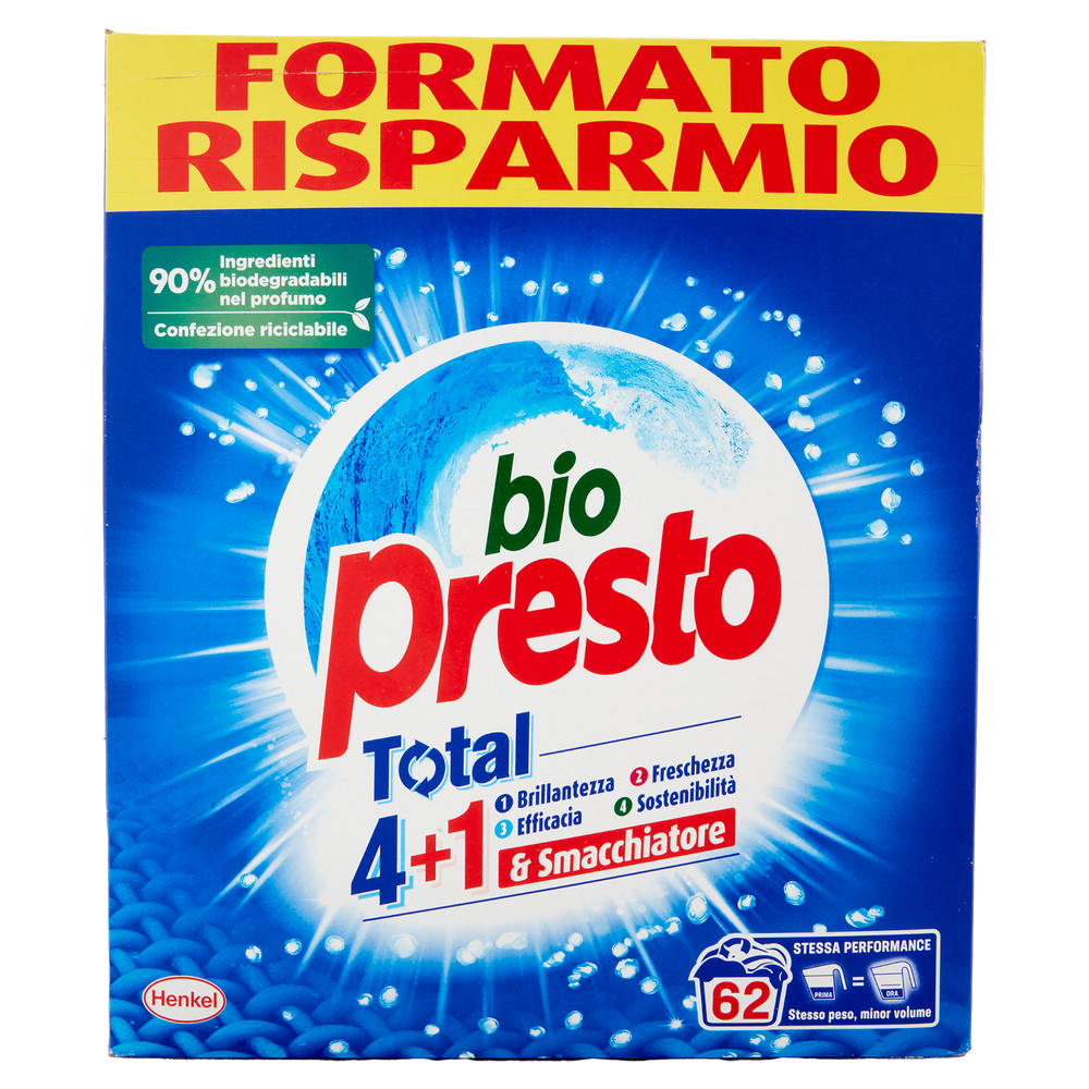 Polvere Per Lavatrice Bio Presto 62 Misurini - Foto 3