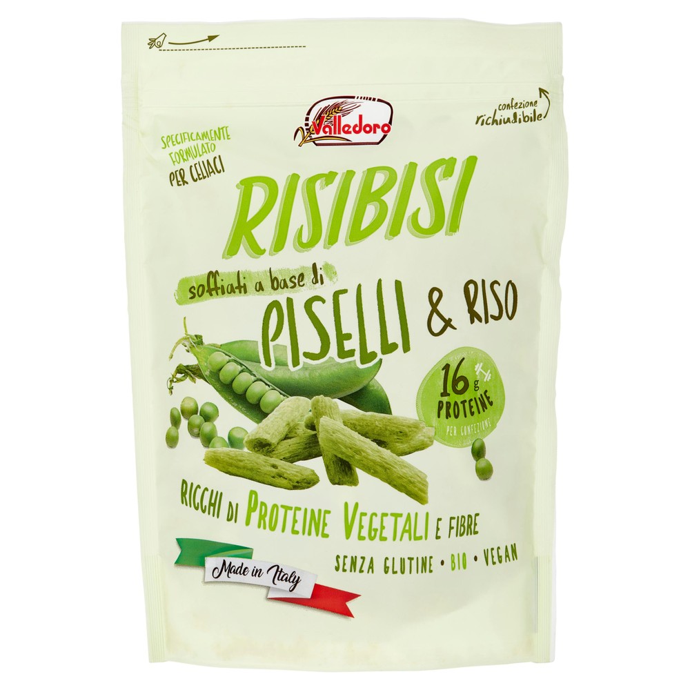 Snack Risibisi Piselli E Riso Bio Soffiati Valledoro - Foto 1