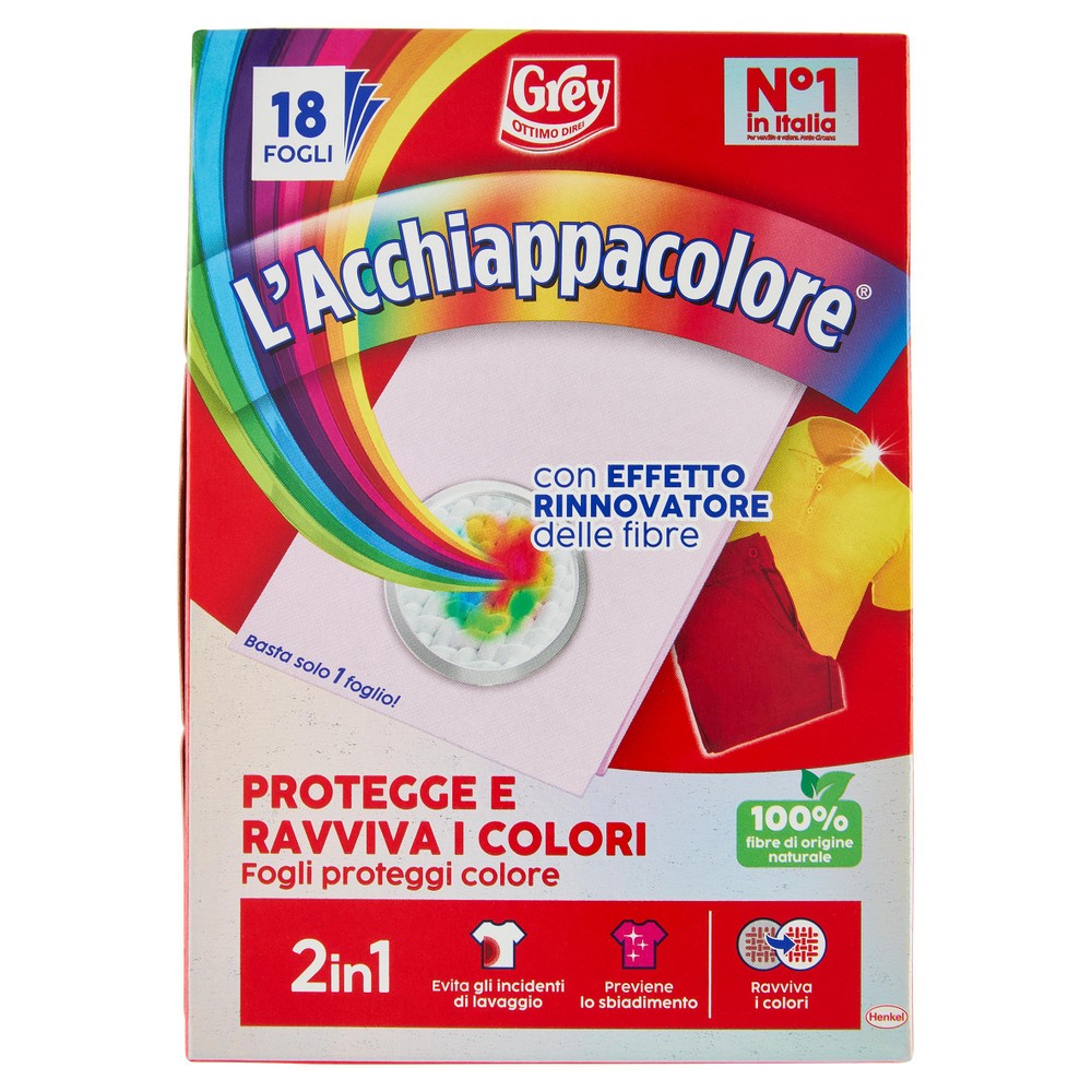 18 Fogli L'acchiappacolore Ravviva Colori Grey - Foto 1