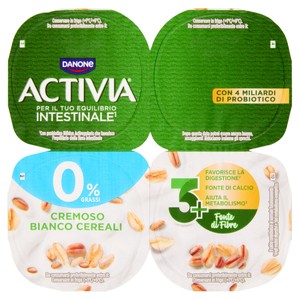 Yogurt 0% Grassi Bianco Cereali 4x125g Activia - Foto 1