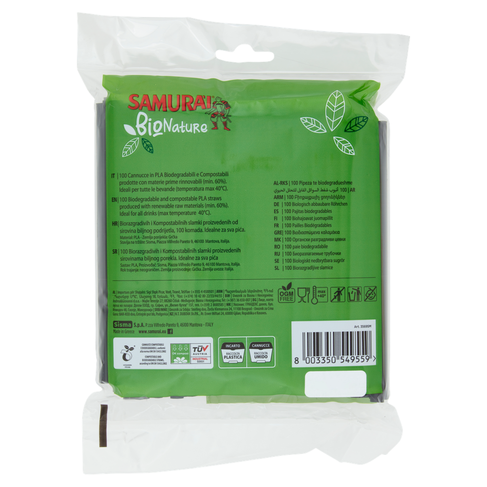 Cannucce Biodegradabili Compostabili Samurai - Foto 3