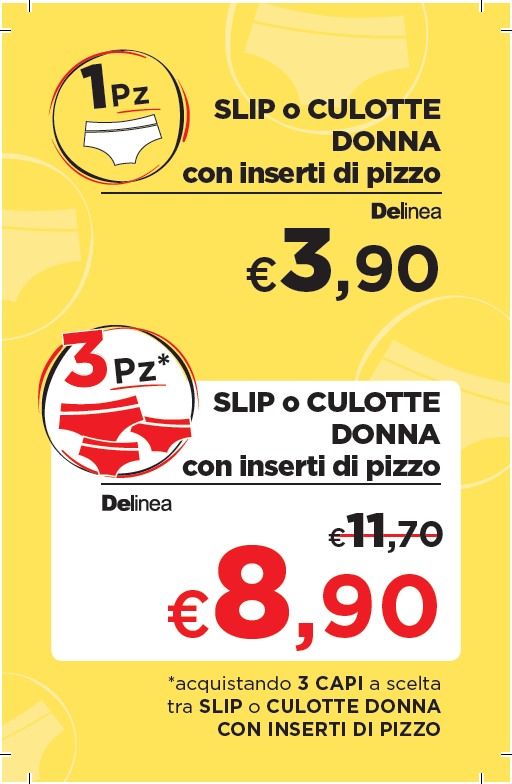 Slip Donna Con Pizzo 5 Nero Delinea