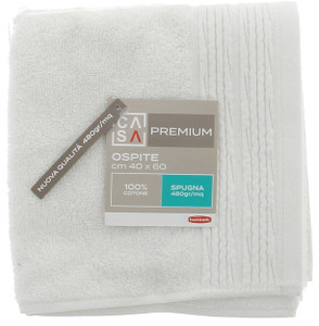 Ospite Spugna Cm40x60 Bordo A Rilievo Bianco Casa Premium - Foto 1