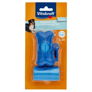 Dispenser A Forma Di Osso 40 Buste Raccoglifeci Vitakraft - Foto 1