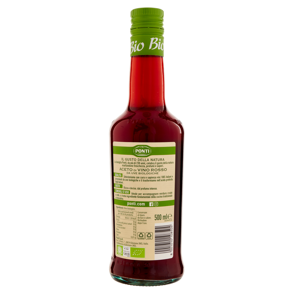 Aceto Di Vino Bio Rosso 100% Italiano Ponti - Foto 3