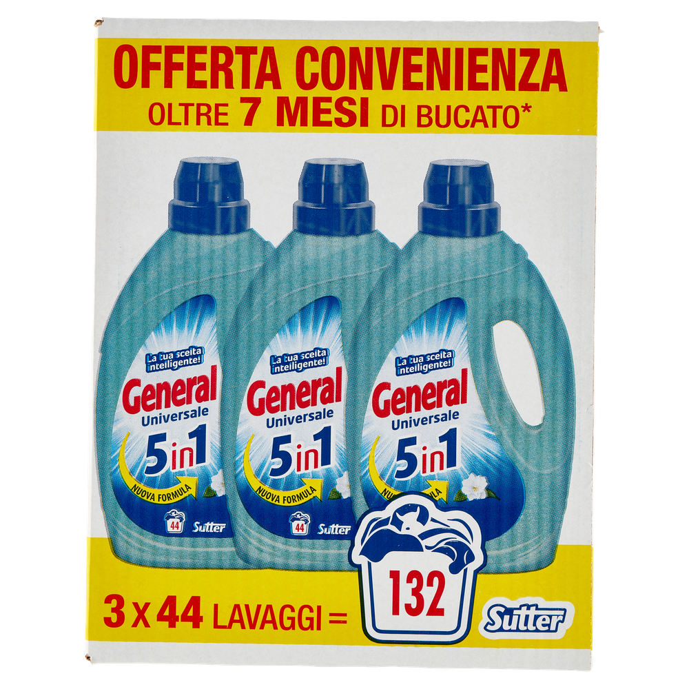 Detersivo Liquido Per Lavatrice General 3 Da 49 Lavaggi - Foto 3
