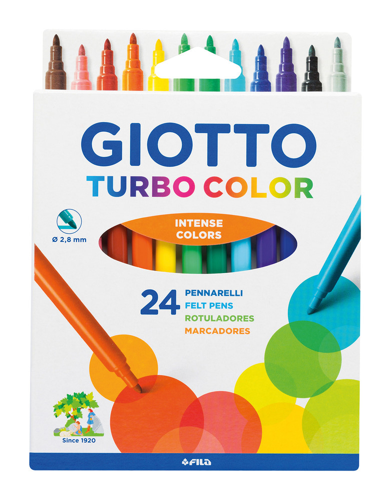Pennarelli GIOTTO Turbo Color punta fine 2,8 mm assortiti Schoolpack da  144pz