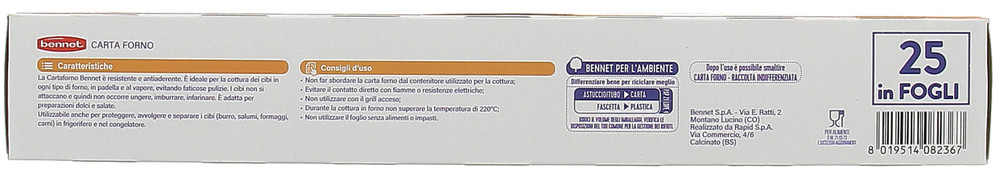 Carta Forno Antiaderente In Fogli Bennet - Foto 2