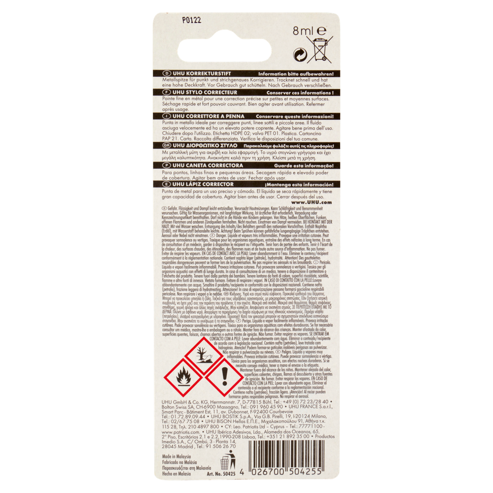 Correttore Liquido A Penna Blister 8ml Uhu - Foto 3