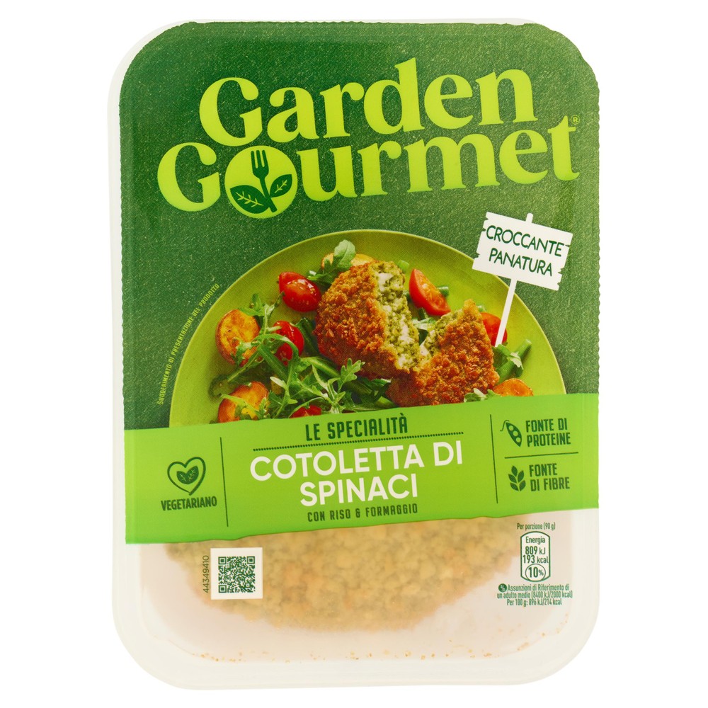 Cotoletta Croccante Vegetale Con Spinaci E Formaggi 2 Pezzi - Foto 1