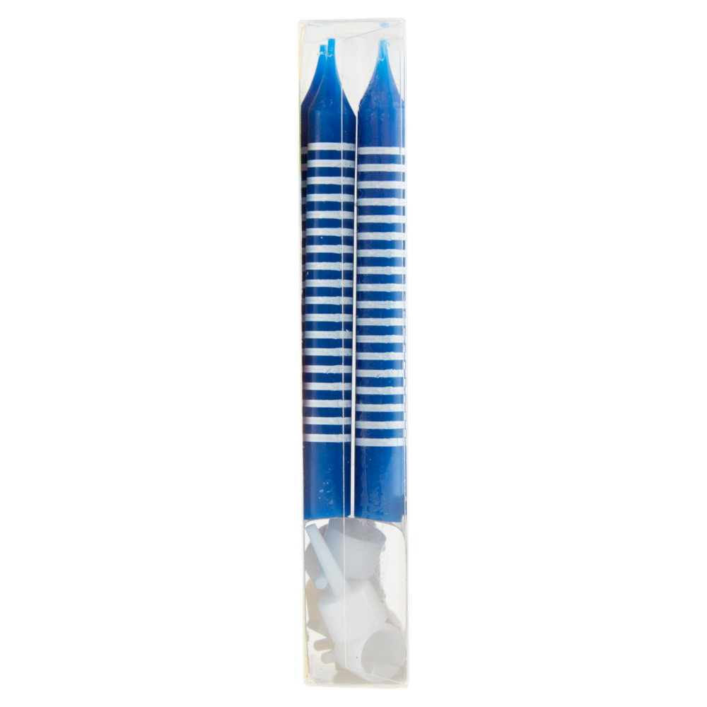 12 Candeline Righe Azzurre - Foto 2