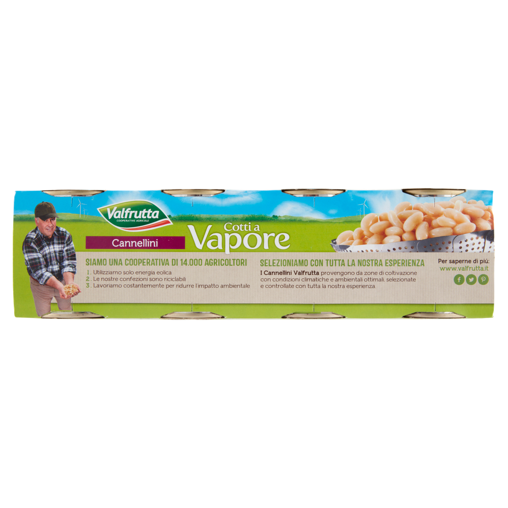 Fagioli Cannellini Cotti Al Vapore 4x140g Valfrutta - Foto 3