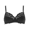 Reggiseno Senza Ferretto In Morbido Pizzo Coppa C 7 Nero Lepel