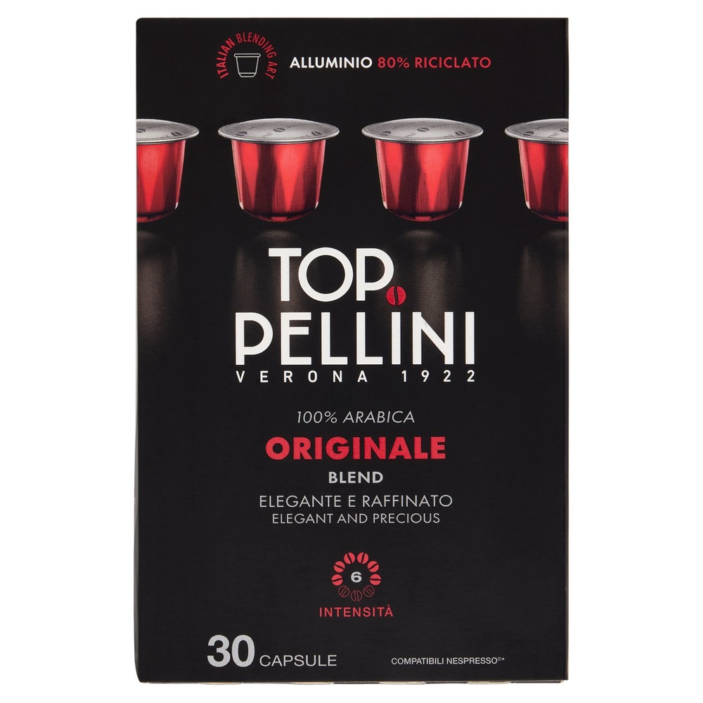 Caffe' Top Miscela 100% Arabica Capsule Per Nespresso Pellini,Conf.30 - Foto 1