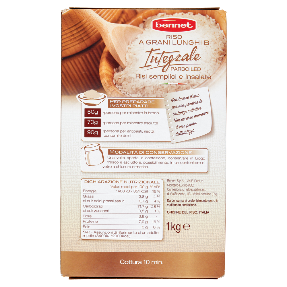 Riso integrale parboiled - Consilia - 1 kg