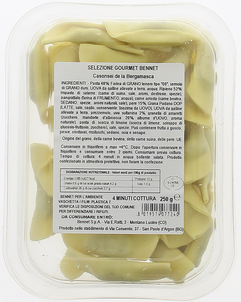 Casoncelli Della Bergamasca Selezione Gourmet Bennet - Foto 3