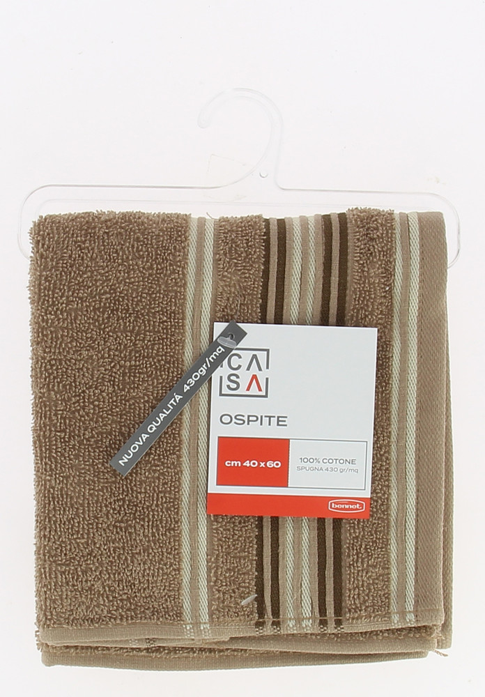 Ospite Spugna Bordo Jacquard Cm40x60 Nocciola Casa - Foto 1