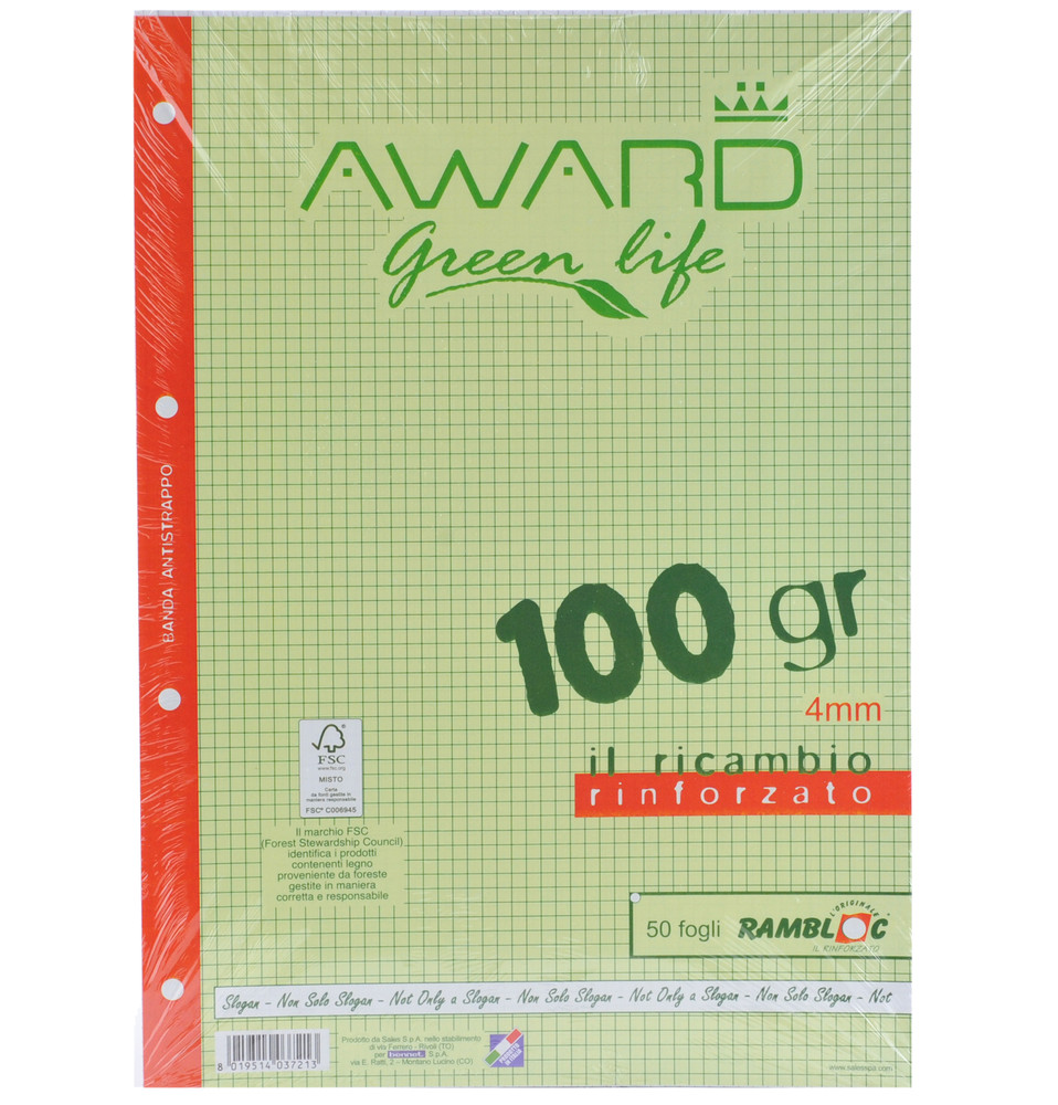 Ricambio Rinforzato A4 Award Green Life - Foto 1