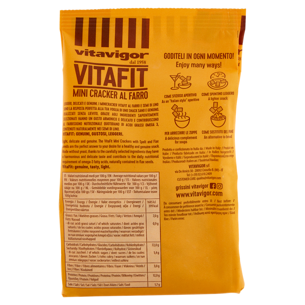 Vitafit Cracker Farro E Semi Di Lino Vitavigor - Foto 3