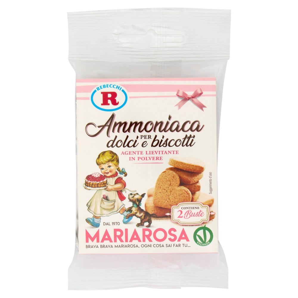 Ammoniaca Lievitante Per Dolci, Biscotti Senza Glutine 2x20g Mariarosa - Foto 1