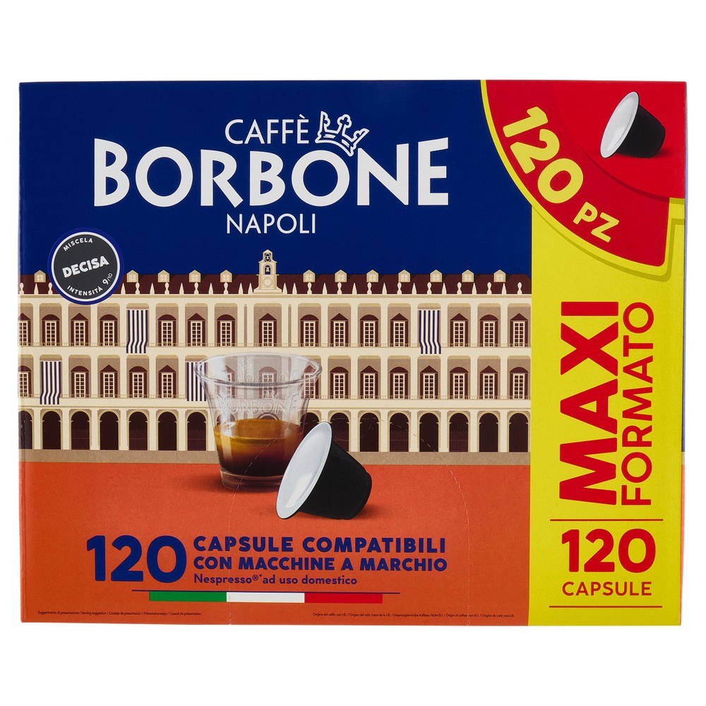 Capsule Miscela Decisa Compatibili Sistema Nespresso Caffe' Borbone, - Foto 1
