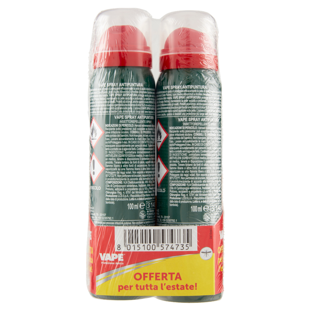 Repellente Antizanzare Spray Vape Scudo Attivo 2 Da Ml.100