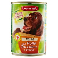 Alimento Umido Per Per Cane Pate' Pollo Tacchino Bennet Alimento Umido Per Per Cane Pate' Pollo Tacchino Bennet