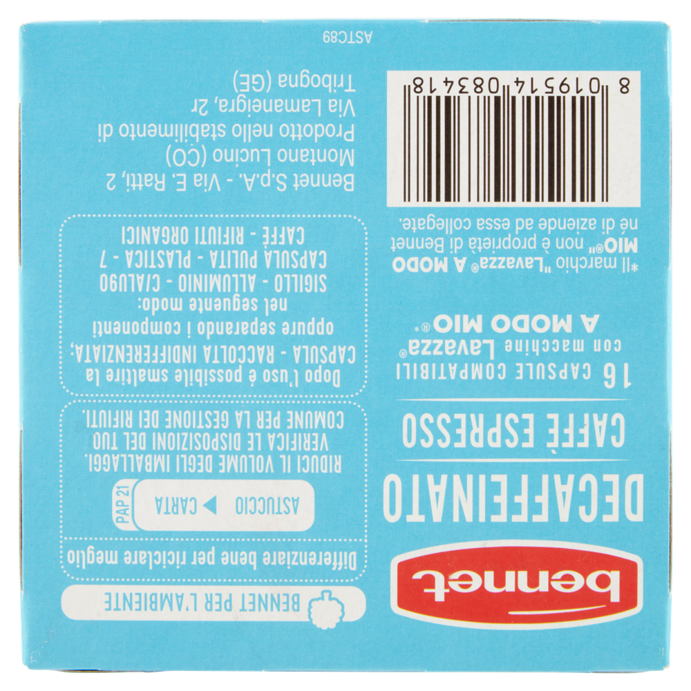 Caffè Espresso Dek In Capsule Compatibili Lavazza 16pz Bennet - Foto 3