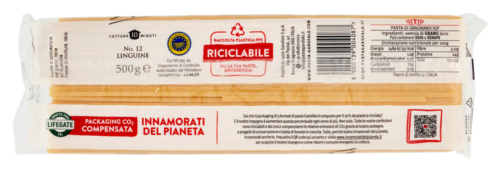 Pasta Linguine N.12 Pasta Di Gragnano Igp Garofalo - Foto 3
