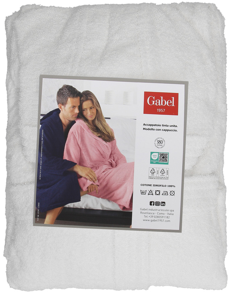 Accappatoio Unisex Con Cappuccio M Bianco Gabel - Foto 1