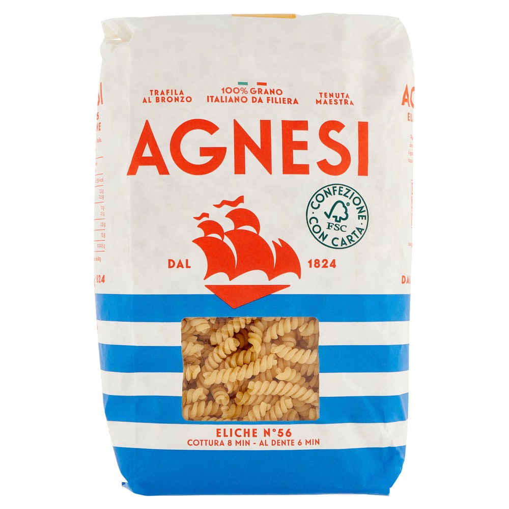 Pasta Eliche N.56 Di Grano 100% Italiano Agnesi - Foto 1